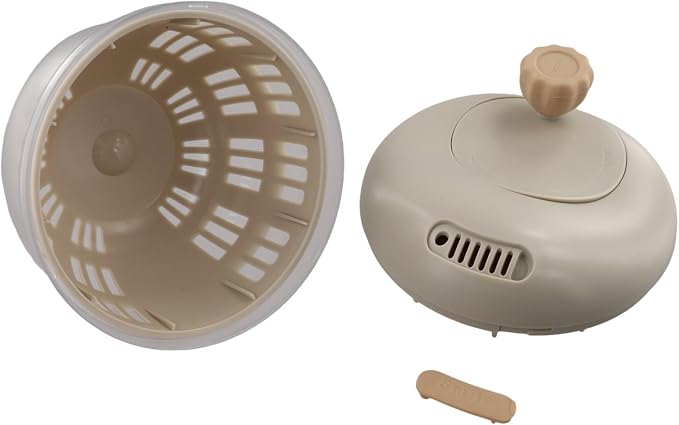 RichVibe Salad Spinner with Crank Hle Non-Slip Base Large Vegetable Dryer Washer Bowl for Kitchen Easy to Clean Greens Fruits for Family Meal Prep Light Red(grey)