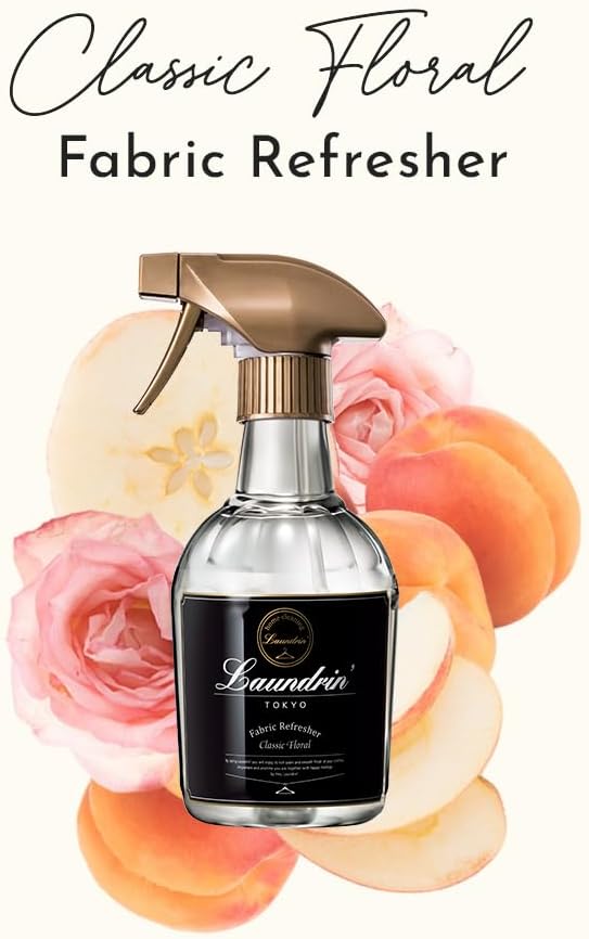 Laundrin Fabric Refresher Spray - Classic Floral, 300ml Odor Eliminator | Pet odor eliminator for home, room essentials fabric spray for mattress, curtain, sofa, carpet, furniture & bedding