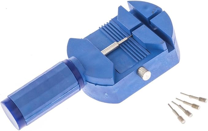 SE Watch Link Remover Tool with 5 Extra Pins - DIY Bracelet & Watch Adjustments, Blue - JT6305A