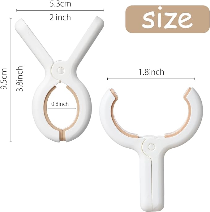 12 Pack Plastic Clothes Pins with Strong Anti-Rust Springs,Heavy Duty Beach Towel Clips,Laundry Clothespins to Keep Your Towel, Clothes, Blankets to Dry on Clothesline and Hanging Rack