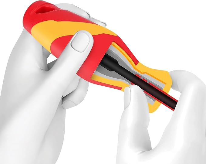 VANPO 1000V Insulated Screwdriver Set, 10pcs Professional Electrical Screwdriver Insulated VDE Tools for Electrician Magnetic Phillips Slotted Pozidriv Screwdriver