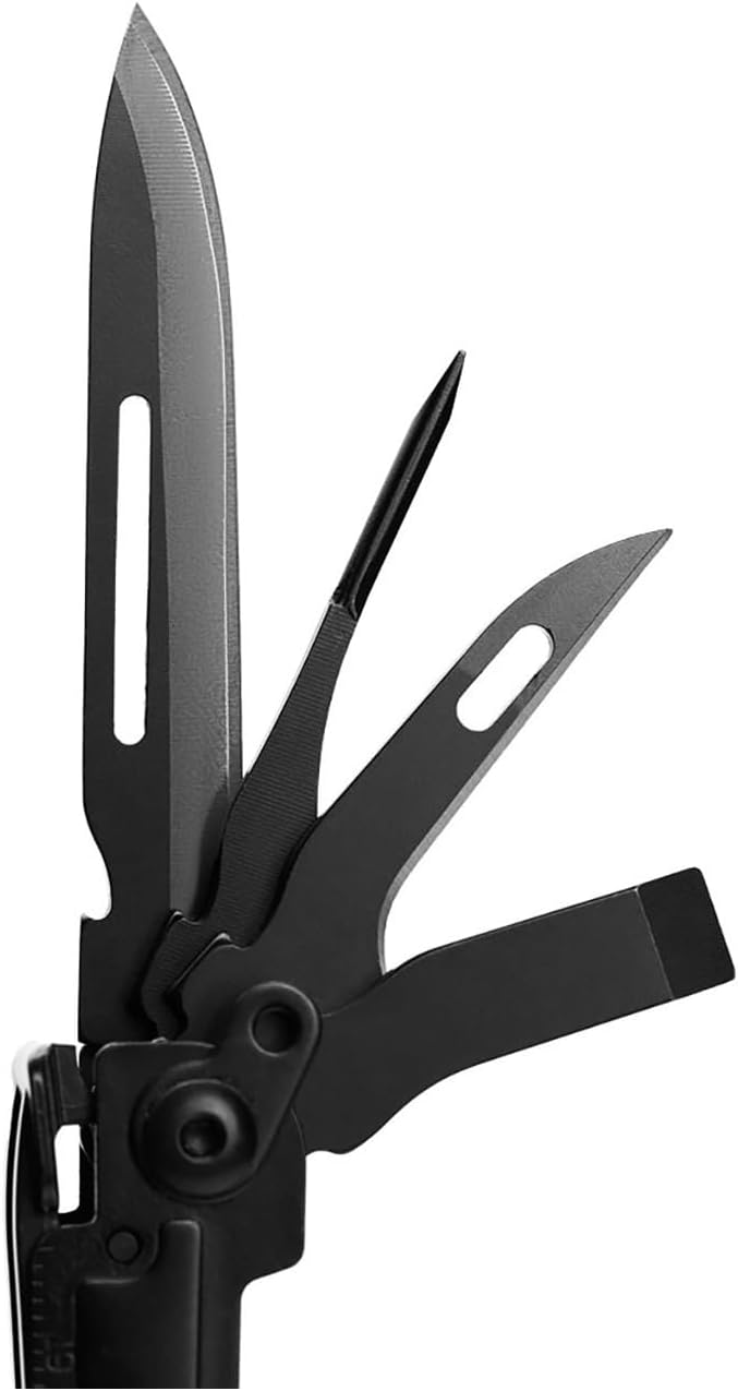 SOG PowerAccess Well-Rounded One-Handed Lightweight Daily Pocketable Stainless Steel Multi-Tool for Backcountry| 18 Tools, Black | 18 Tools, Compound Leverage Pliers, Magnetic 1/4 Hex Bit Driver, 5.9 Overall, 5cr15mov Stainless, 5.9 Oz