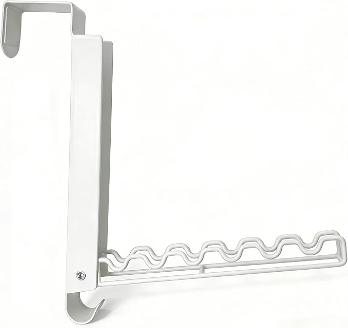 1 Pack Foldable Over The Door Drying Rack, Portable Over The Door Clothes Hanger for Laundry Dorm Bathroom Closet, White