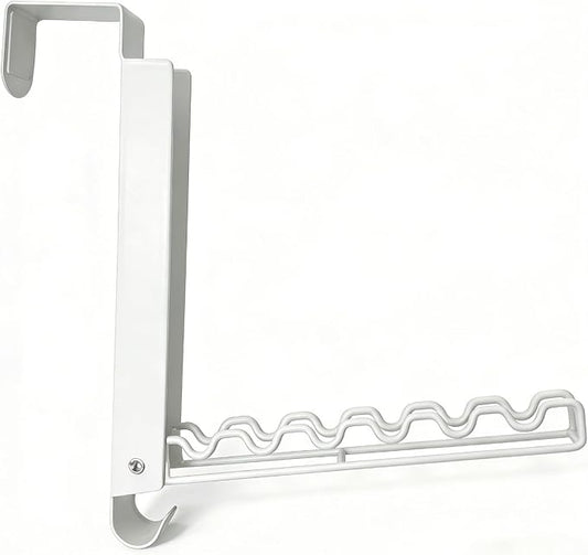 1 Pack Foldable Over The Door Drying Rack, Portable Over The Door Clothes Hanger for Laundry Dorm Bathroom Closet, White