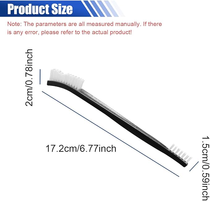 YoRise Double-Ended Car Cleaning Brushes, Nylon Stiff Bristles Detail Brush, Multifunctional Crevice Cleaning Brush for Car, Bicycle, Kitchen Sink, Bathroom Gaps, Corner, Small Spaces (4PCS)