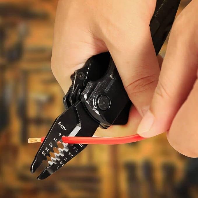 Multitool Knife – 15-in-1 Pocket Knife with Wire Strippers, Wire Cutter, 9 Screwdrivers, Bottle Opener – Perfect Gifts for Men, Dad – Camping Gear for Christmas, Father’s Day, Birthdays