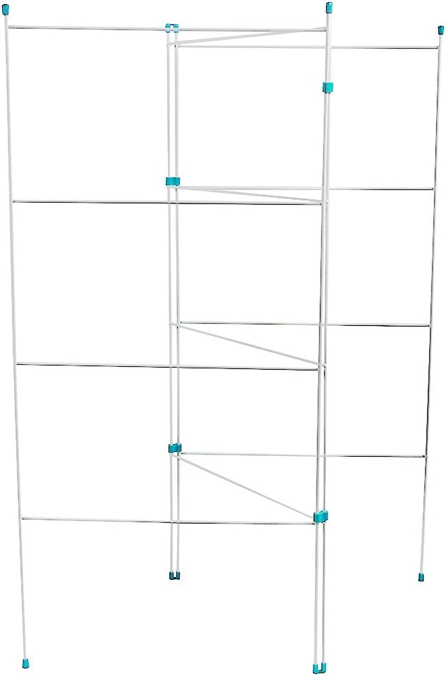 Home Vida Indoor and Outdoor Folding Clothes Airer, Plastic, White