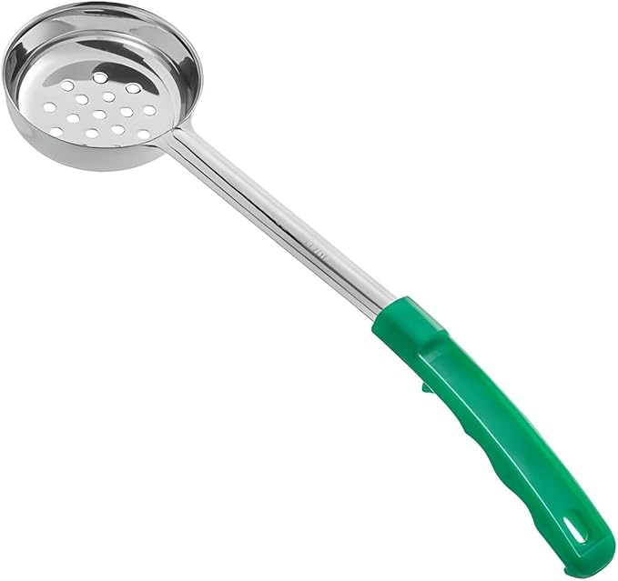 OCS Parts 2-Pack 4-Ounce Perforated and Solid Portion Spoons | Stainless Steel Dishwasher Safe Kitchen Multipurpose Portion and Serving Spoons