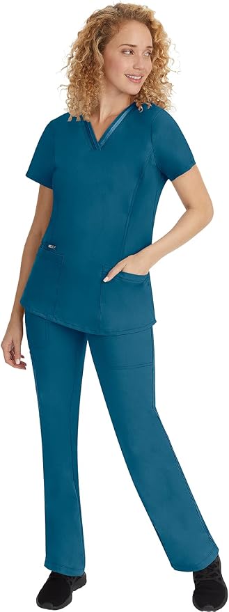 Healing Hands Purple Label Scrub Top for Women with 3 Pockets | Princess Paneling, Secure Zip Pocket, Flattering Modern Fit, Organized Storage, Professional Workwear, Easy Care Fabric