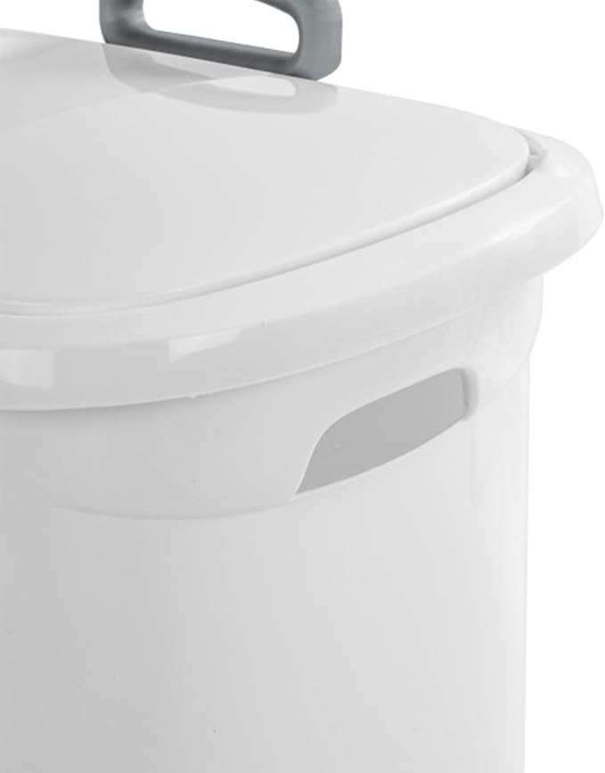 Sterilite Ultra Wheeled Hamper, Laundry Basket w/Flip-Top Lid, 6-Pack | Plastic Rolling Clothes Storage Cart with Retractable Handle & Ventilated Holes for Home, Apartment or Dorm