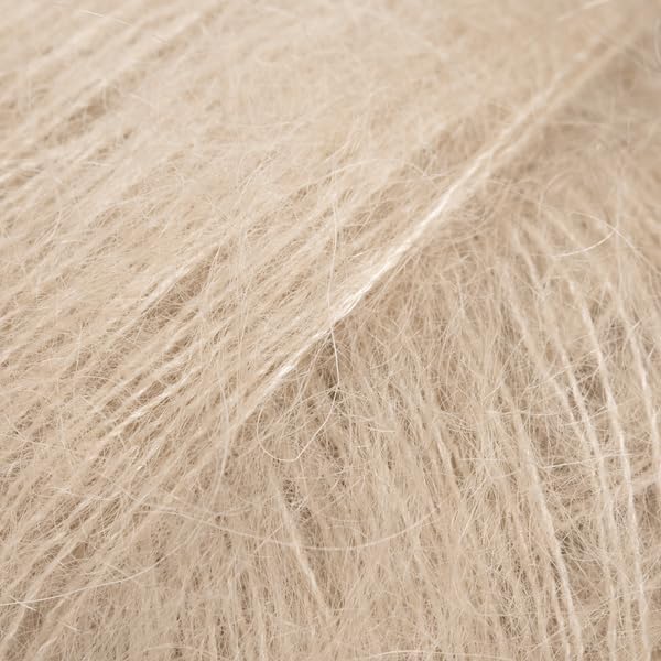 Mohair and Silk Yarn Drops Kid-Silk, 0 or Lace, 2 Ply, 0.9 oz 230 Yards per Ball (54 Bright Sand)