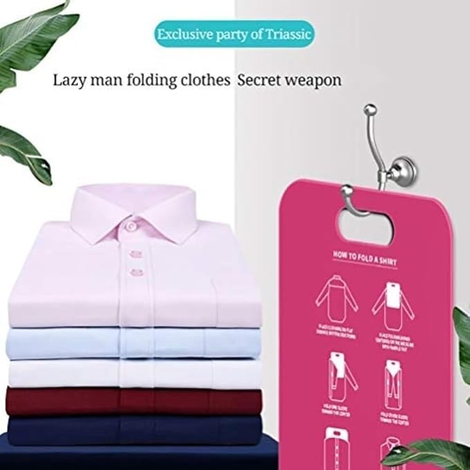 12x10 Inch PP Quick-Fold Laundry Board Rounded Corners Design Clothes Folding Tool for Shirts Pants Storage