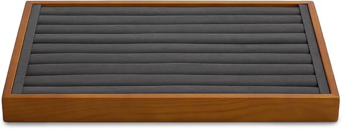 Oirlv Solid Wood Jewelry Tray Ring Earring Display Showcase Jewelry Organizer | Stackable Design,Jewelry Earrings and Rings Organizing and Presentinge Legantly on Dressers&in Dresser,Display for vendors