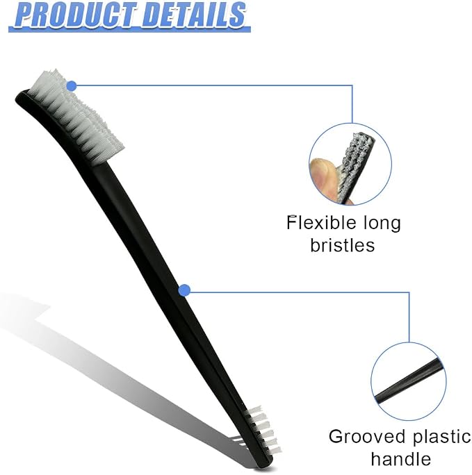 4PCS Car Double-Ended Detail Cleaning Brushes, Stiff Nylon Bristles Auto Crevice Brush, Multifunctional Vehicle Interior Exterior Cleaning Tool for SUV Truck Home Office(4PCS)