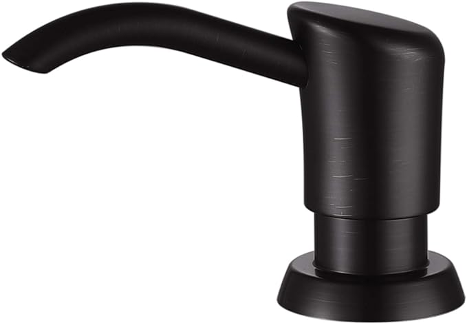 Soap Dispenser for Kitchen Sink, ABS in Counter Soap Dispenser(Oil Rubbed Bronze), with 17 Ounce Large Pet Soap Bottle, Refill from The Top, Venetian Bronze