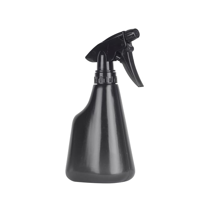 Cricket H2O Water Spray Bottle 4-Pack – Adjustable Mist Nozzle, Aluminum Reusable Design, 15.7 oz Each – Hairstylist & Barber Styling Tool – Black, Value Set