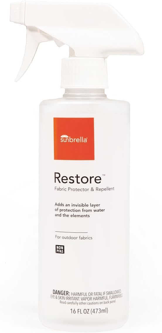 Sunbrella Restore Fabric Protector | Outdoor, Non-PFAS | 16 Fl Oz | Water-Repellent Spray That Revives Water Beading on Cushions and Upholstery; Quick and Easy to Use