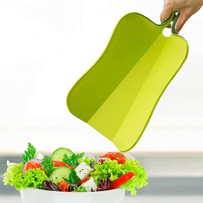 Folding Cutting Board Plastic Mat Ultra-Light Flexible Foldable Chopping Board Non-Slip Slate for Kitchen,Vegetable and Fruit Chopping Cutting and Rinsing