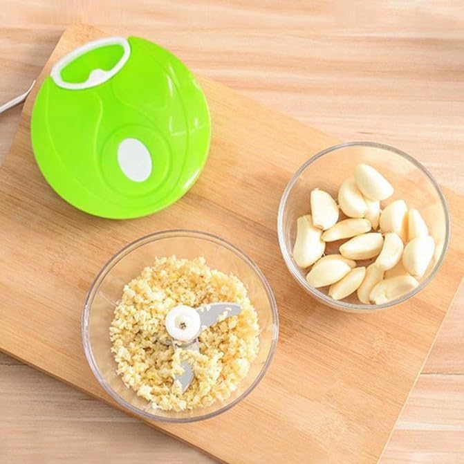 Manual Vegetable Chopper – 500ml Hand Pull Food Processor for Garlic, Onion, Ginger, Fruits, Nuts & Herbs