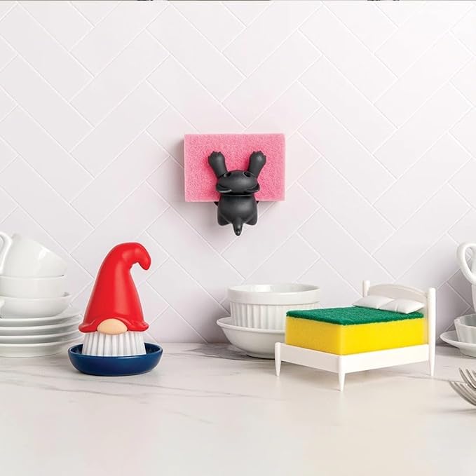 New! Beardy Gnome Dish Brush by Ototo - Dish Scrub Brush, Gnomes, Quirky Gifts, Dish Brush, Cute Kitchen Accessories, Funny Kitchen Gadgets, Vegetable Brush, Cute and Useful Gifts for Women