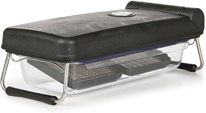 PL8 Professional Chopper, Black - Multi-Functional Vegetable Chopper, Dicer, and Mincer with Sturdy Stainless Steel Frame, Perfect for Onions, Tomatoes, and More
