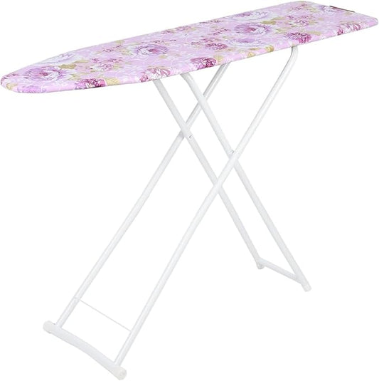 Foldable Ironing Boards Space Saver Ironing Board Adjustable Height 4-Leg Ironing Boards Lightweight Extra-Wide Clothes Ironing Board with Folding Legs for Household (42" x 30.71" x 11.81")