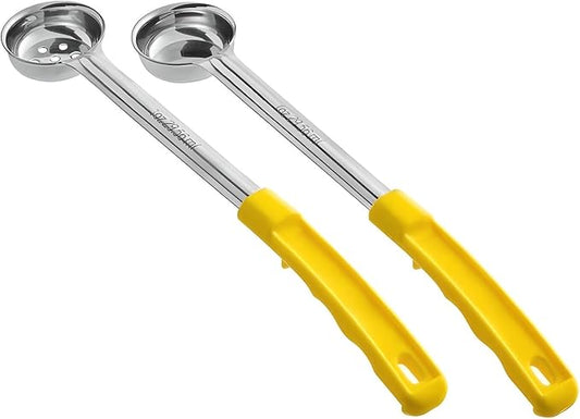 OCS Parts 2-Pack 1 Ounce Perforated and Solid Portion Spoons | Stainless Steel Dishwasher Safe Kitchen Multipurpose Portion and Serving Spoons