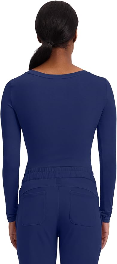 Healing Hands Underscrub Long Sleeve Women Knits Scrub Tops | Soft Cotton Blend Knit, Breathable Stretch Comfort, Machine Wash, Easy Care Fabric, Ideal For Layering Under Scrubs
