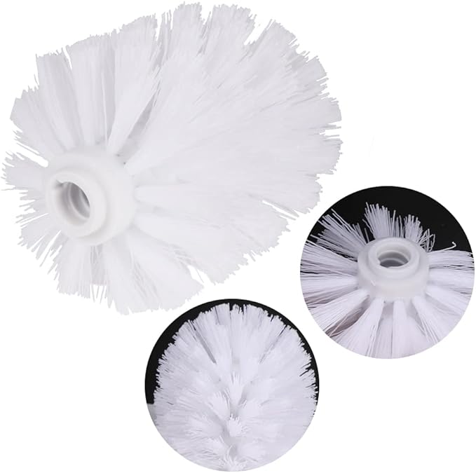 2PCS Toilet Bowl Brush Replacement Head, Toilet Brush Head Replacement with Durable Stiff Bristles, Cleaning Tool for Home Hotel Bathroom (Color:White)