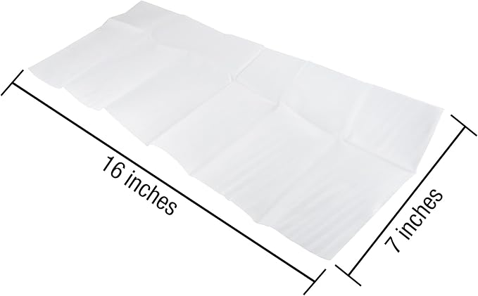 Iron-On Mending Fabric, 7-Inch x 16-Inch Patch for Mending Clothes, White (Three-Pack)