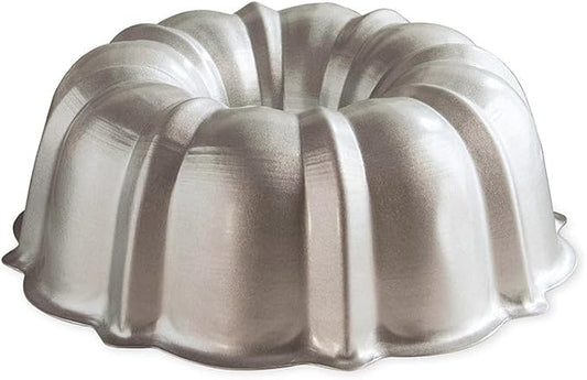 Nordic Ware Formed Treat Bundt Pan, 12-Cup, Silver