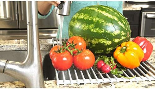 True & Tidy, Multi-Purpose Over the Sink Roll-Up Drying Rack, DR-881, Lime