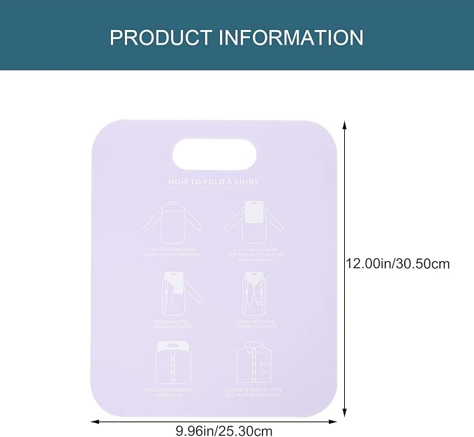 VICASKY 2Pcs Shirt Folding Board - Shirts Clothes Folder Plastic Laundry Folders Folding Boards Helper Tool for Home Laundry Room Folding T Shirts Dress Shirts