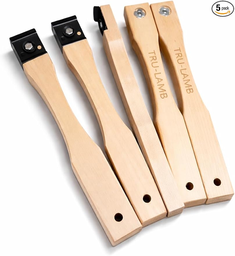 Tru-Lamb Floor Scrapers, 5 Pack, Paint, Stain & Varnish Removal Tools with Red Devil Blades, Professional Scrapers for Surface Prep and Finish Removal (5 Pack, 11" x 1.5")