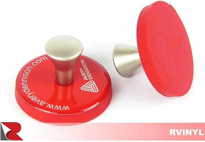 Rvinyl Avery Dennison Wrap Gripper Magnets in Red - Auto Vinyl Installation Holder Tools - Film and Sign Mark Graphics Positioning Support