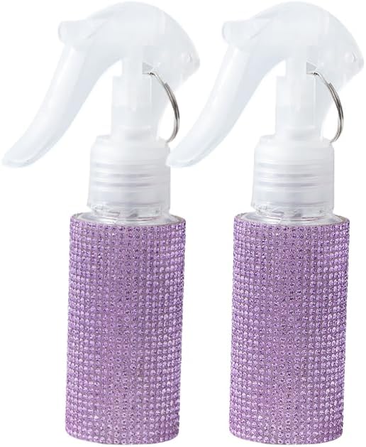 60ml Empty Spray Bottles, Continuous Spray Bottle for Hair, Spray Water Bottle Fine Mist Refillable, Skin Care, Showering Pets, Plants, Travel, Ironing and Cleaning -Purple