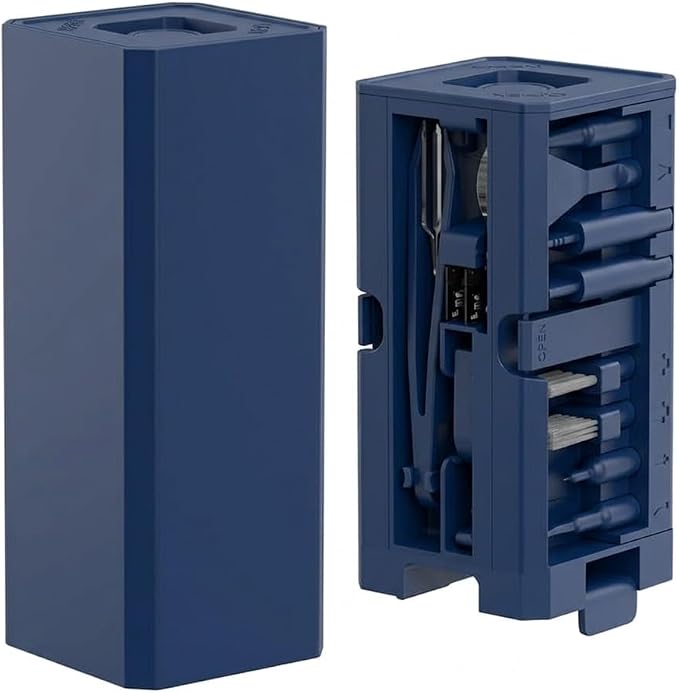 32-in-1 Multi-Functional Cleaning Kit for Electronics Including Headphones,Mobile Phones,Computer,Monitor,Lens and etc, Compact and Portable Design (Navy Blue)