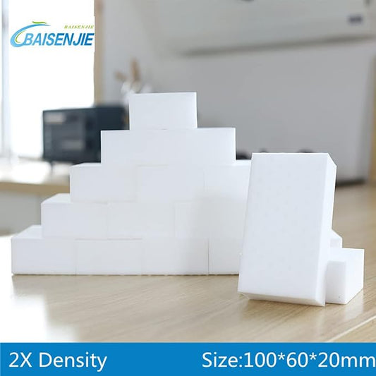 Magic Sponges Eraser,50PCS 2X Density Melamine Sponge Foam Cleaner for Bathtub, Floor, Baseboard, Bathroom, Wall,Kitchen,Furniture (50PCS (2X Density) | Just add Water,No Chemical Cleaners Required,Multi-purpose Cleaning Sponge for Kitchen, Bathroom,Ba...