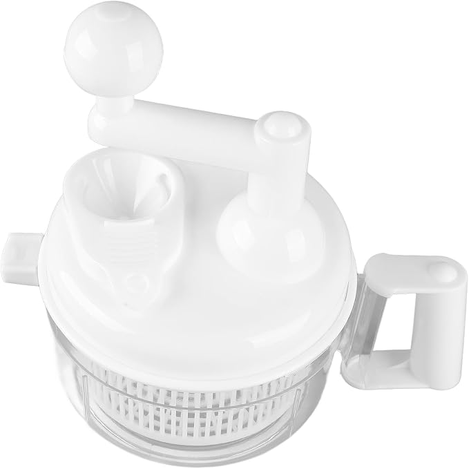 Mini Food Chopper, Salsa Maker Mini Food Processor Mixer Blender Manual Vegetable Chopper Full Function Hand Cranked Vegetable Cutter for Onion Garlic Salad Meat Fruit Ice