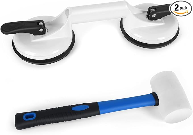 FCHO Floor Gap Fixer Tool for Floor Gap Repair with Suction Cup and Mallet | Vinyl Floor Gap Repair Tool With Suction Cup Mallet Can't use on scraped surface floor, Smooth Surface Use