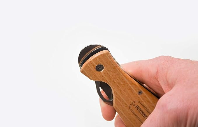 ROLLINGDOG 9-in-1 Folding Painters Tool | Beech Wooden Handle Includes Paint Roller Cleaner, Nail Puller, Putty Knife Scraper, Hammer End