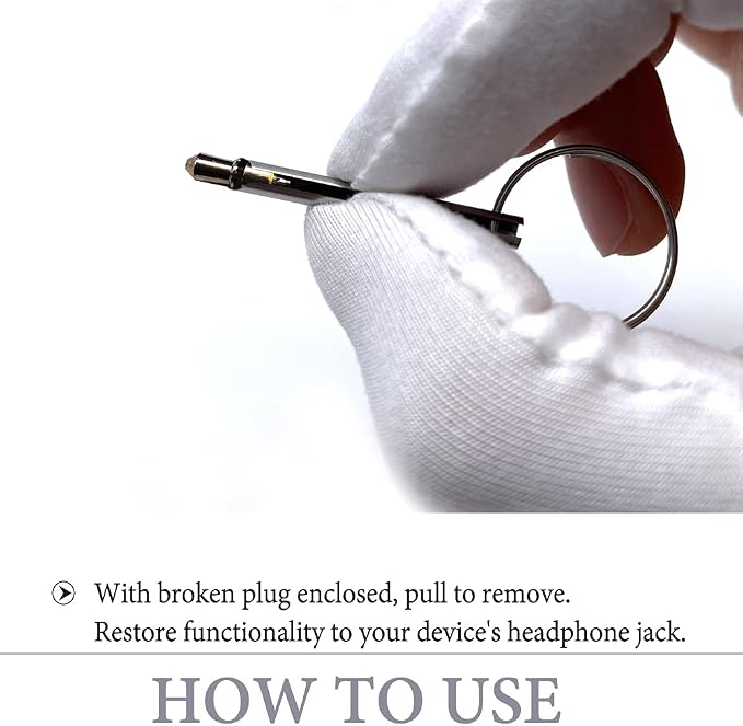 Headphone Plug Extraction Tool- Remove Broken Headphone Plug from Headphone Jack of Mobile Devices
