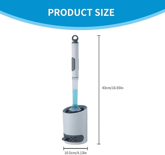 Silicone Toilet Cleaner Brush - Toilet Bowl Brush & Scrubber for Effortless Cleaning Bowl Holder Set, Silicone, and Holder Set