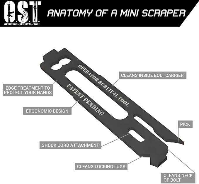 OST Carbon Scraping Tool | Cleaning Supplies | Carbon Cleaning Tool | Scraper Tool | Accessories | Maintenance | Multi-Scraper | Carbon Scraper | Carbon Cleaner | Carbon Removal Tool