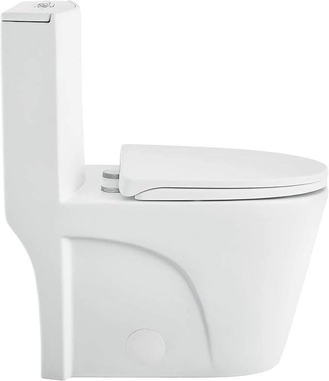 St. Tropez One-Piece 10" Rough-in 1.1/1.6 GPF Dual Top Vortex Flush Elongated Toilet in Matte White
