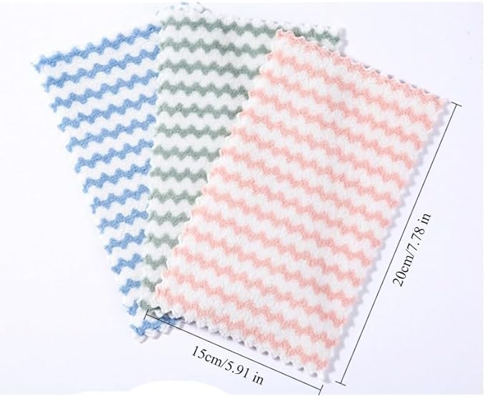 20 Count Replacement Cloths for INWEJIA Snap Grip Mini Mop,Wet and Dry Cleaning Pads for Cabinets, Walls, Windows and Floors Cleaning , Reusable Washable Microfiber Refills, 8"x6"