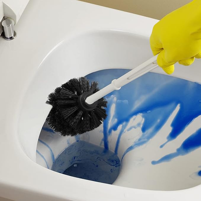 2PCS Toilet Bowl Brush Replacement Head, Toilet Brush Head Replacement with Durable Stiff Bristles, Cleaning Tool for Home Hotel Bathroom (Color:Black)