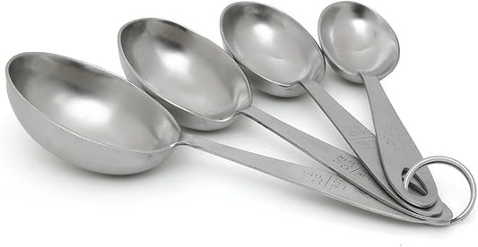 Lindy's MPC4 4-Piece Stainless Steel Measuring Scoop Set,Silver, 9 inches long