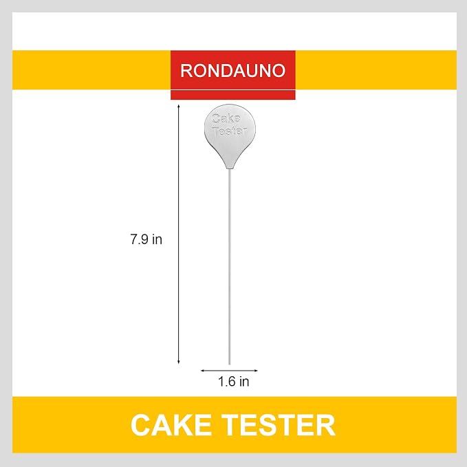 Cake Tester, 2 Packs Cake Testers for Baking and Cakes Testing Stick Doneness Endurance CakeTester Skewer 7.9 in Stainless Steel Rondauno