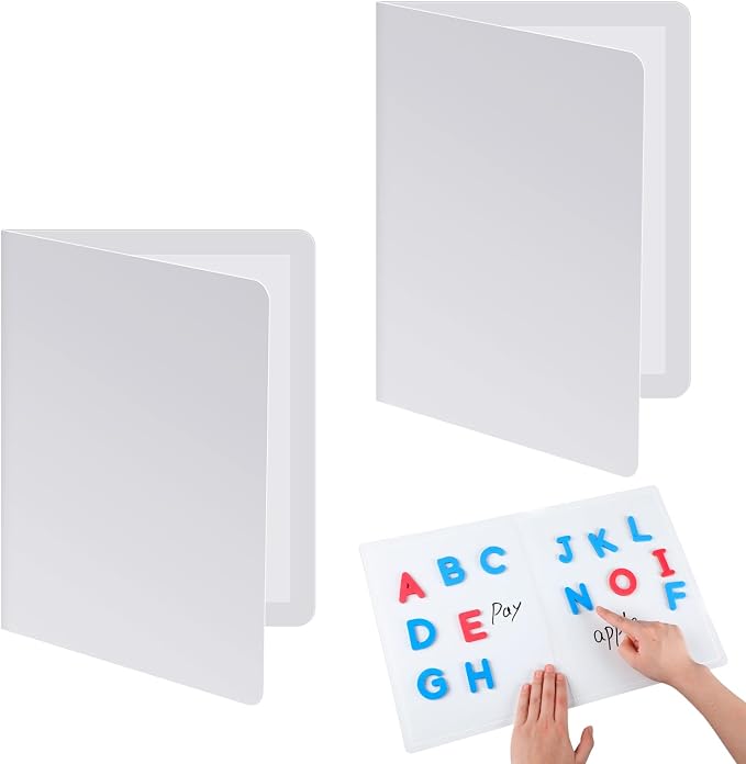 Motipuns 2 Pcs Folding Magnetic Dry Erase Activity Boards Foldable Magnetic Board Dry Erase Learning Project Scrum Folding Whiteboard for Students School Classroom